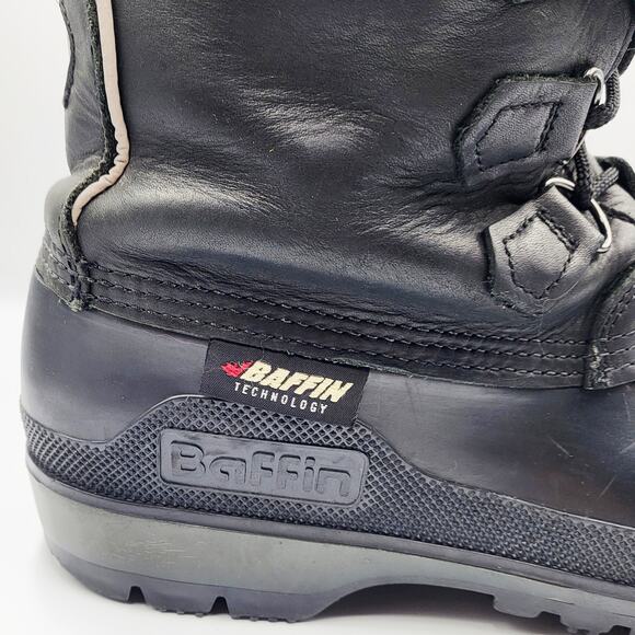 Baffin Sno-Mach Series High-Performance Black Leather Boots Men's 9 Women's 11 - Picture 9 of 12